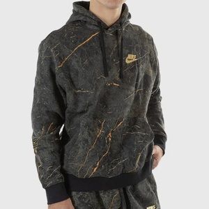 Nike Sportswear Club Gold Pullover Men's Hoodie 'Marbled' Sz XXL